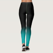 Blauwgroen en zwarte ombre leggings (Achterkant)
