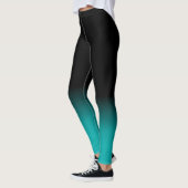 Blauwgroen en zwarte ombre leggings (Links)