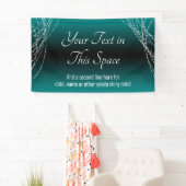 Blauwgroen en zwarte Ombre Lights Voeg uw aangepas Spandoek (Insitu)