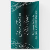 Blauwgroen en zwarte Ombre Lights Voeg uw aangepas Spandoek (Verticaal)