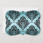 Blauwgroen en zwarte prinses Tiara Sweet 16 verjaa Kaart (Achterkant)