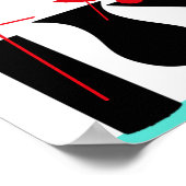 Blauwgroen en zwarte Relax Sign. for Kitchen Poster (Hoek)