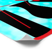 Blauwgroen en zwarte Relax Sign. for Kitchen Poster (Hoek)