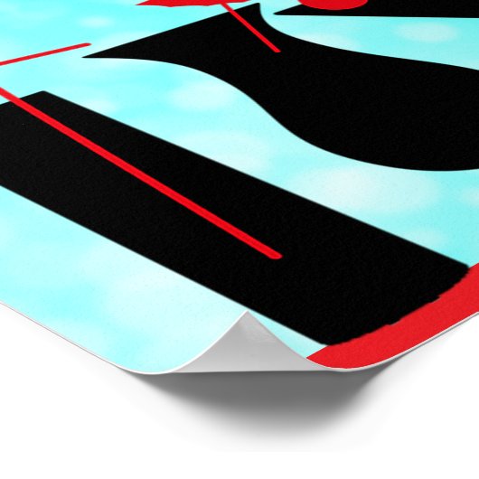 Blauwgroen en zwarte Relax Sign. for Kitchen Poster (Hoek)