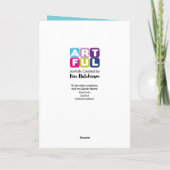 Blauwgroen Engel Feestdagen Kaart (Achterkant)