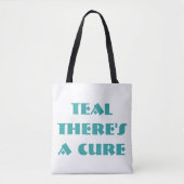 Blauwgroen Er is A Cure (tweezijdig print tas) Tote Bag (Voorkant)