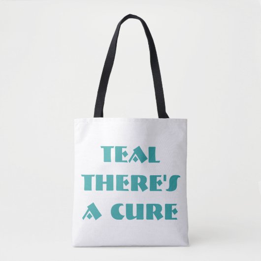 Blauwgroen Er is A Cure (tweezijdig print tas) Tote Bag (Voorkant)