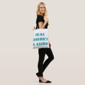 Blauwgroen Er is A Cure (tweezijdig print tas) Tote Bag (Op model)