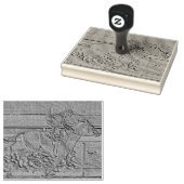 Blauwgroen Etched Look Paardenrennen Silhouet Rubberstempel (Gestempeld)