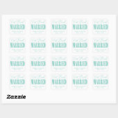 Blauwgroen Eten, Drink & Trouwen | STICKERS (Vel)