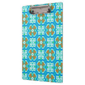 Blauwgroen etnisch patroon klembord (Links)