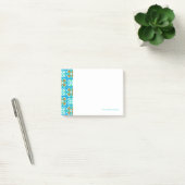 Blauwgroen etnisch patroon post-it® notes (Kantoor)