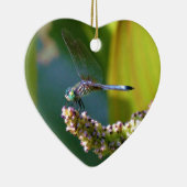 Blauwgroen-eyed Dragonfly Keramisch Ornament (Rechts)