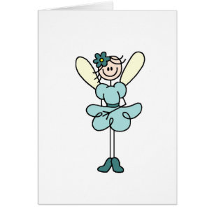 Blauwgroen Fairy Angel-kaart