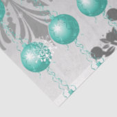 Blauwgroen Fancy kerstboompapier Tissuepapier (Detail)