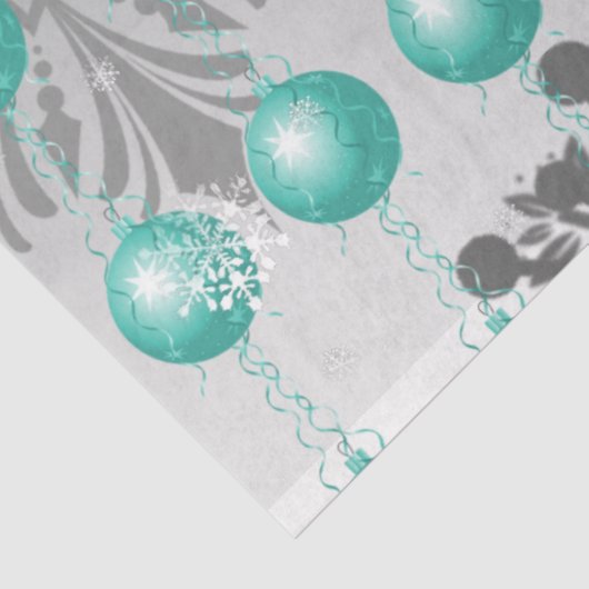 Blauwgroen Fancy kerstboompapier Tissuepapier (Detail)