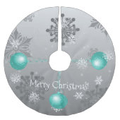 Blauwgroen Fancy kerstboomrok Kerstboom Rok (Voorkant)