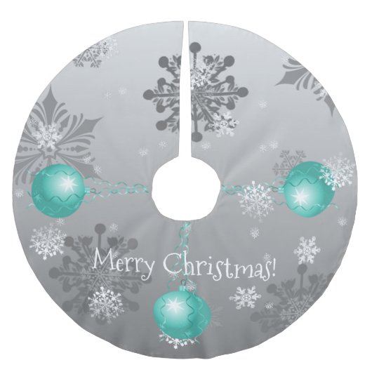 Blauwgroen Fancy kerstboomrok Kerstboom Rok (Voorkant)