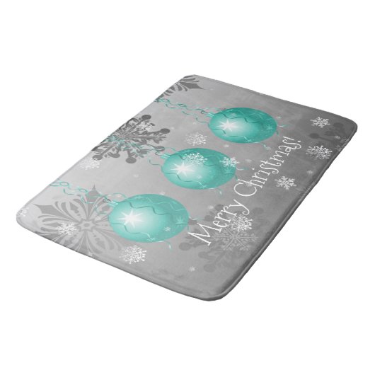 Blauwgroen Fancy kerstsieraad Bath Mat (Gekanteld)