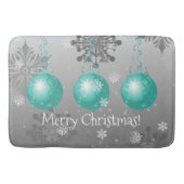 Blauwgroen Fancy kerstsieraad Bath Mat (Voorkant)