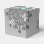 Blauwgroen Fancy kerstsierbox Bedankdoosjes (Achterkant)