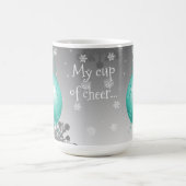 Blauwgroen Fancy kerstsierkoffie-Mok Koffiemok (Center)