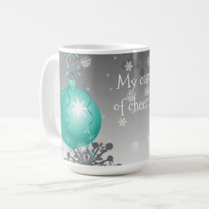 Blauwgroen Fancy kerstsierkoffie-Mok Koffiemok