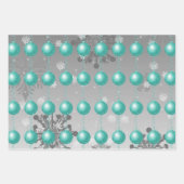 Blauwgroen Fancy kerstsierpapier Inpakpapier Vel (Voorkant 3)