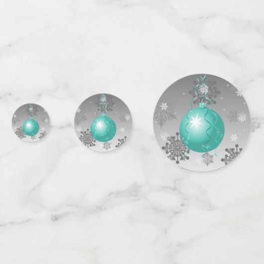 Blauwgroen Fancy kerstsiertafel-Confetti Confetti (Voorkanten)