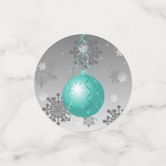 Blauwgroen Fancy kerstsiertafel-Confetti Confetti (Kleine voorkant)