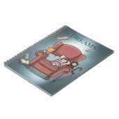 Blauwgroen fauteuil Dreams Classic Notitieboek (Linkerzijde)