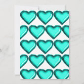 Blauwgroen Faux-Folie ballon 1e verjaardag Kaart (Achterkant)