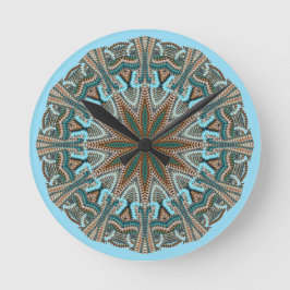 Blauwgroen Faux-messt design Ronde Klok
