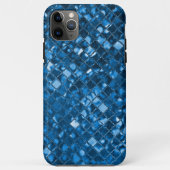 Blauwgroen Faux Mosaic Glass Case-Mate iPhone Case (Achterkant)