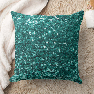 Blauwgroen Faux Sequin Glitter Sierkussen