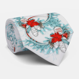 Blauwgroen Feestdagen voor kerstmis met rode bob Stropdas