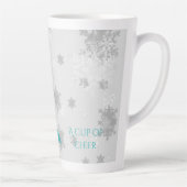 Blauwgroen feestelijke kerstboom latte Mok (Rechts)