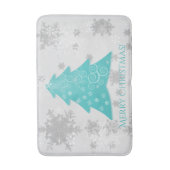 Blauwgroen feestelijke kerstboomschoen badmat (Voorkant Verticaal)