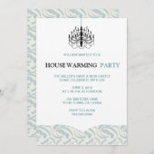 Blauwgroen Fern en luchters Housewarming Kaart (Voorkant / Achterkant)