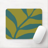 Blauwgroen Fern op slate Muismat (Met muis)