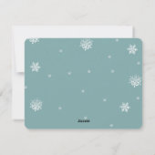 Blauwgroen Festive Reindeer Holiday-fotokaart Feestdagenkaart (Achterkant)