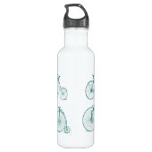 Blauwgroen fiets waterfles (Achterkant)