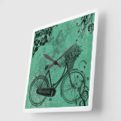  Blauwgroen fietskast Vierkante Klok (Hoek)