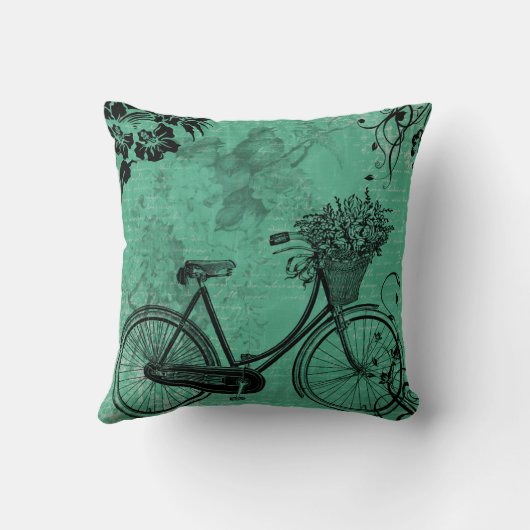  Blauwgroen fietspiloot Kussen (Achterkant)