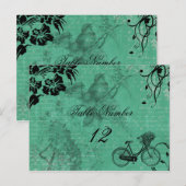  Blauwgroen Fietstabel Nummer Briefkaart (Voorkant / Achterkant)