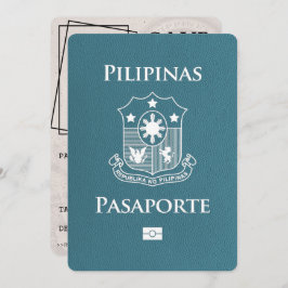 Blauwgroen Filipijnen paspoort Bewaar de datum Save The Date