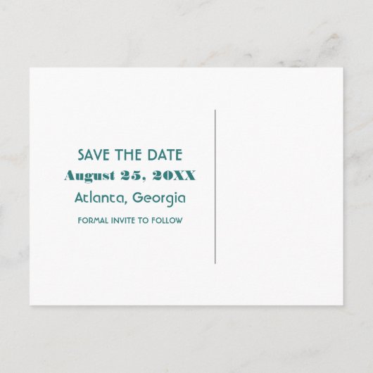 Blauwgroen filmtheater Opslaan Briefkaart Datum (Achterkant)