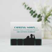 Blauwgroen filmtheater Opslaan Briefkaart Datum (Staand voorkant)