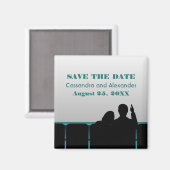 Blauwgroen filmtheater Sparen de Magnet van de Dat (Voorkant / Achterkant)