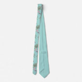 Blauwgroen Flamingo In Santa Hat Met Palmboom En L Stropdas (Achterkant)